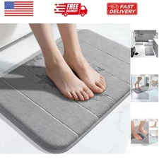 Memory Foam Bath Mat, Super Soft Absorbent Bathroom Rug Non Slip 24x17 Inch, ...