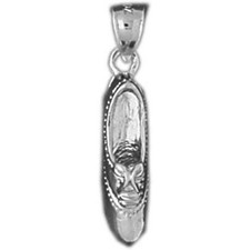 Rhodium Plated 925 Sterling Silver 3D Ballet Slipper Charm