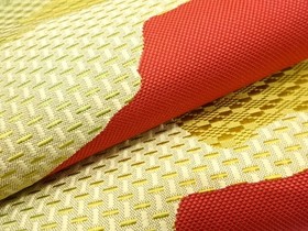 7612938: JAPANESE KIMONO JAPANESE NAGOYA OBI / WOVEN MIST