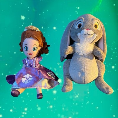 Disney Sofia The First Clover Rabbit & Sofia 9''  Plush Bunny Jakks Pacific 2013