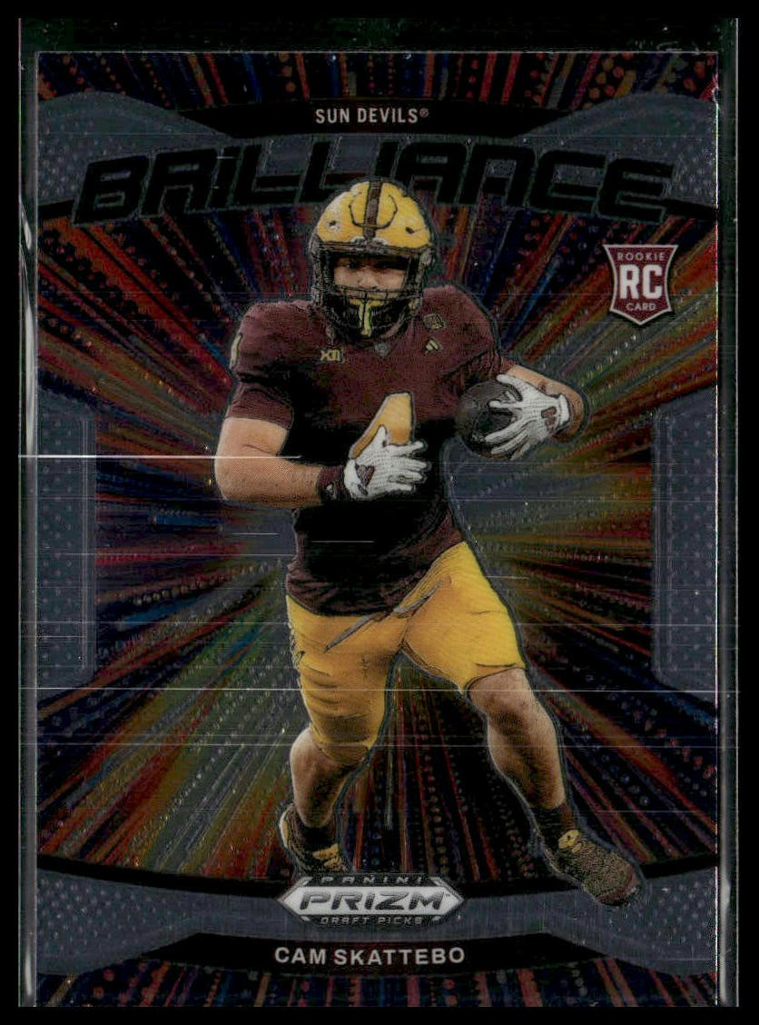 2025 Panini Prizm Draft Picks 3 Cam Skattebo Brilliance Arizona State Giants RC