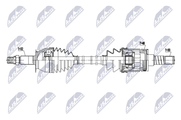 NTY NPW-NS-175 Antriebswelle Hinten Rechts FüR Infiniti-image