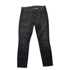 Mother The Looker Crop Ankle Skinny Jeans Size 27 Lies  Shadows Black Gray
