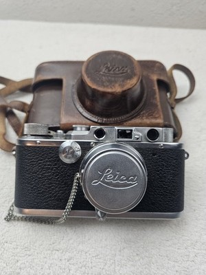 VINTAGE LEICA DRP  FLIM CAMERA    LEITZ SUMMAR 1:2 LENS F=5CM  SHUTTER FIRES