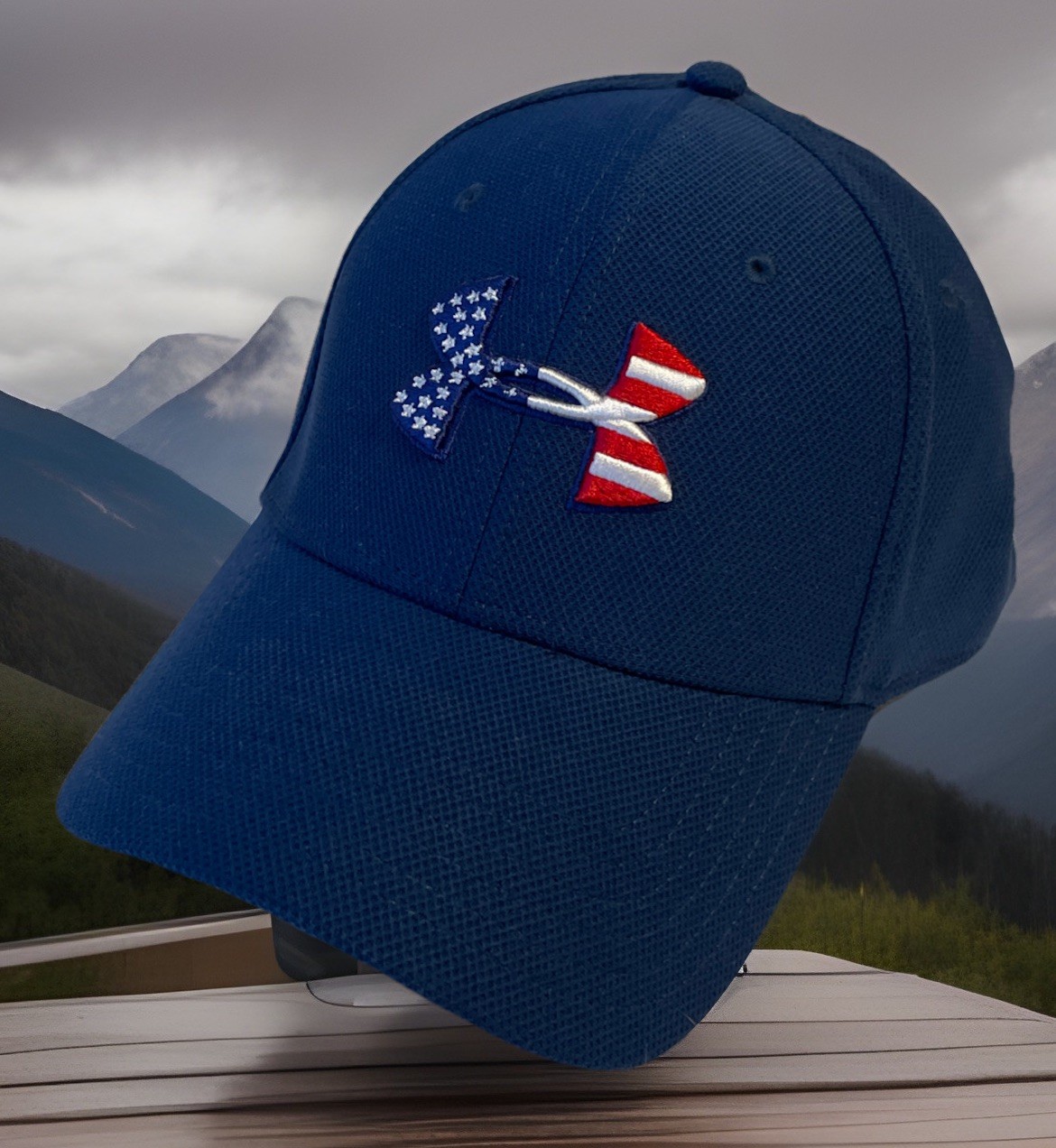 Under Armour Freedom Hat Cap Patriotic USA Black Flex Fitted