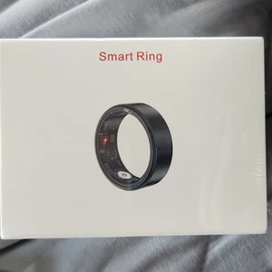 Smart Ring Activity Tracker, Black, Finger Wearable, Unisex Adults Size 9