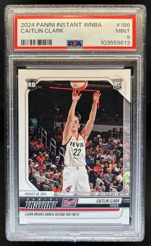 2024-25 Panini Instant WNBA Caitlin Clark RC /11211 Rookie #186 Fever PSA 9