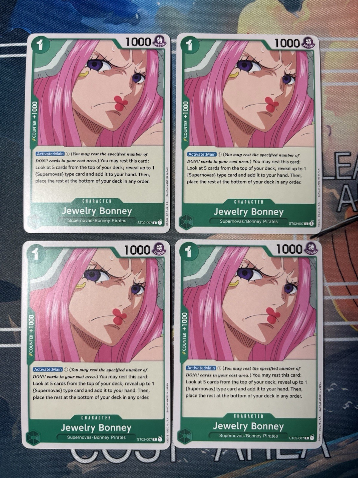 X4 One Piece Card Game TCG Worst Generation Jewelry Bonney ST02-008 