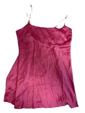 VICTORIA'S SECRET Women  s Glazed Satin Mini Slip Dress Size XL Pink