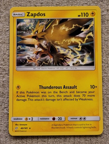 ZAPDOS 40/181 TEAM UP POKEMON TCG NM