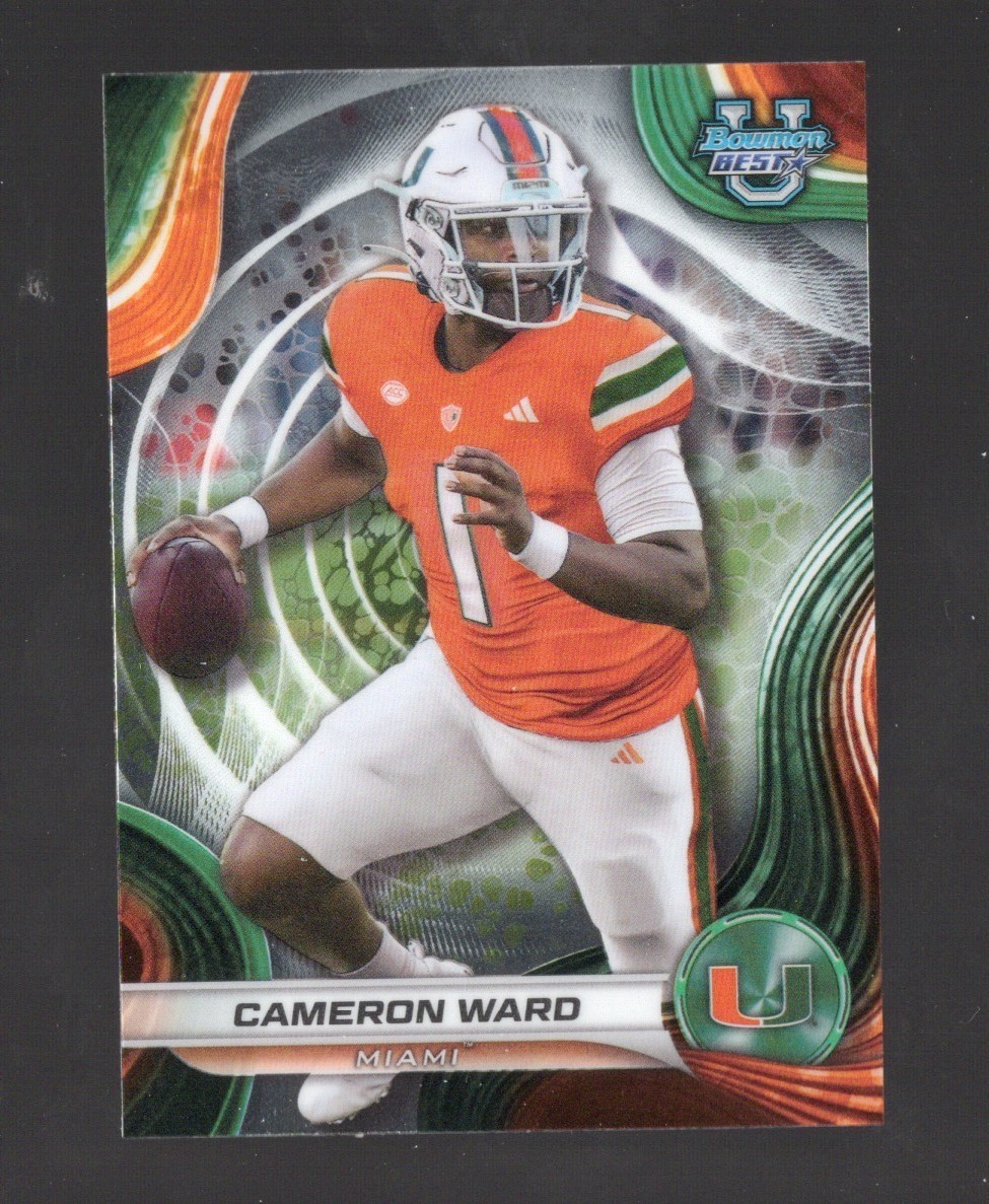 2024 Bowman University Best #8 Cameron Ward - Miami Hurricanes / Titans