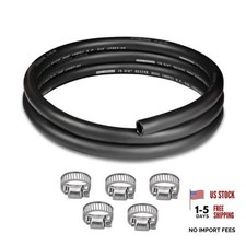 5/8" Heater Hose 5FT Coolant Radiator Hose With 5PCS Clamps Straight 5/8 5FT