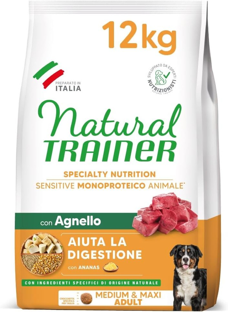 Natural Trainer Agnello No Gluten 12kg: Cibo Cani Sensibili Prezzo