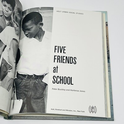 1966 Holt Urban Social Studies Five Friends At School Hardcover