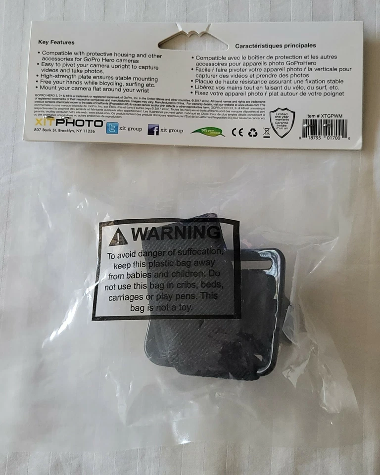 XIT Photo GoPro Wrist Strap Mount G5B Hero 3/3+ Hero 4 Housing G5B model XTGPWM - Image 2 of 2