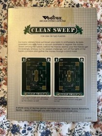 Vectrex Clean Sweep CIB Box/Cartridge/Manual/Overlay/Insert/Sleeve Great Shape!