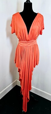 Good Time USA Deep V Back Out Tunic Orange - SZ M