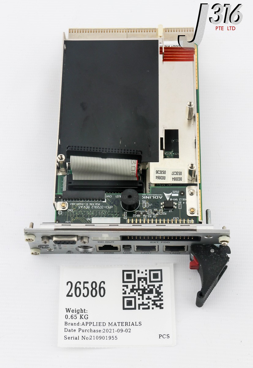 マッチ 26586 APPLIED MATERIALS COMPACTPCI LOW PWR DUAL-SLOT CPU MOD 0190