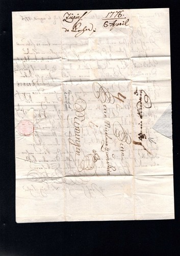 Bavaria 1776 - "Lindau" Forwarded IN Base Memmingen (a1382)
