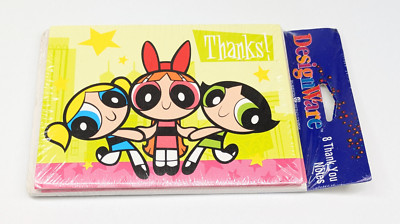 Designware Power Puff Girls Set of 8 Thank You Notes & Envelopes New