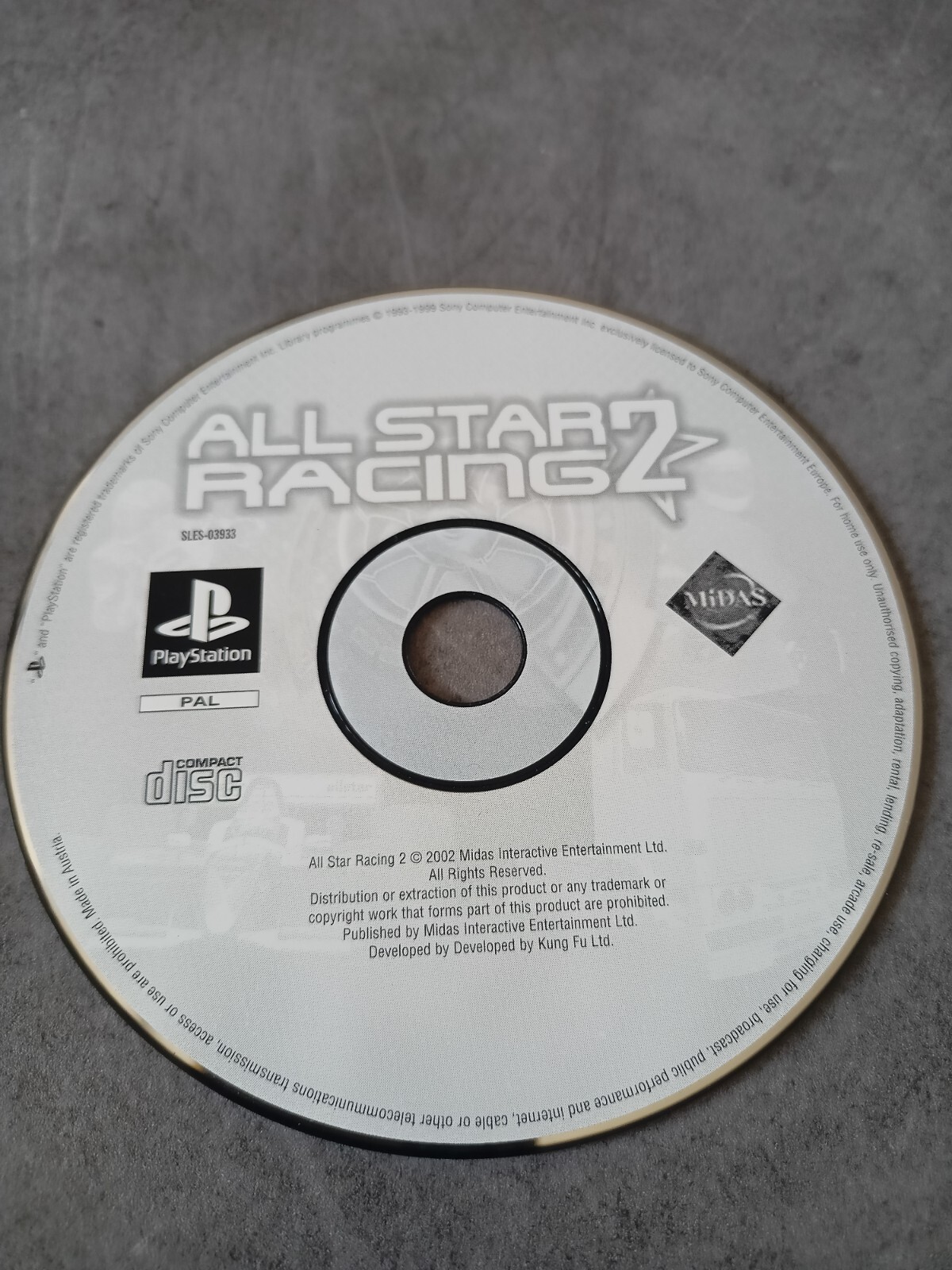 Playstation PS1 All Star Racing 2 CD seul