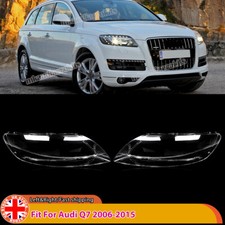 LEFT RIGHT SIDE PAIR FRONT HEADLIGHT HEADLAMP LENS COVER  FOR AUDI Q7 2006-2015