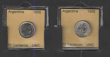 1956 ARGENTINA 10 CENTAVOS UNC     LQQK