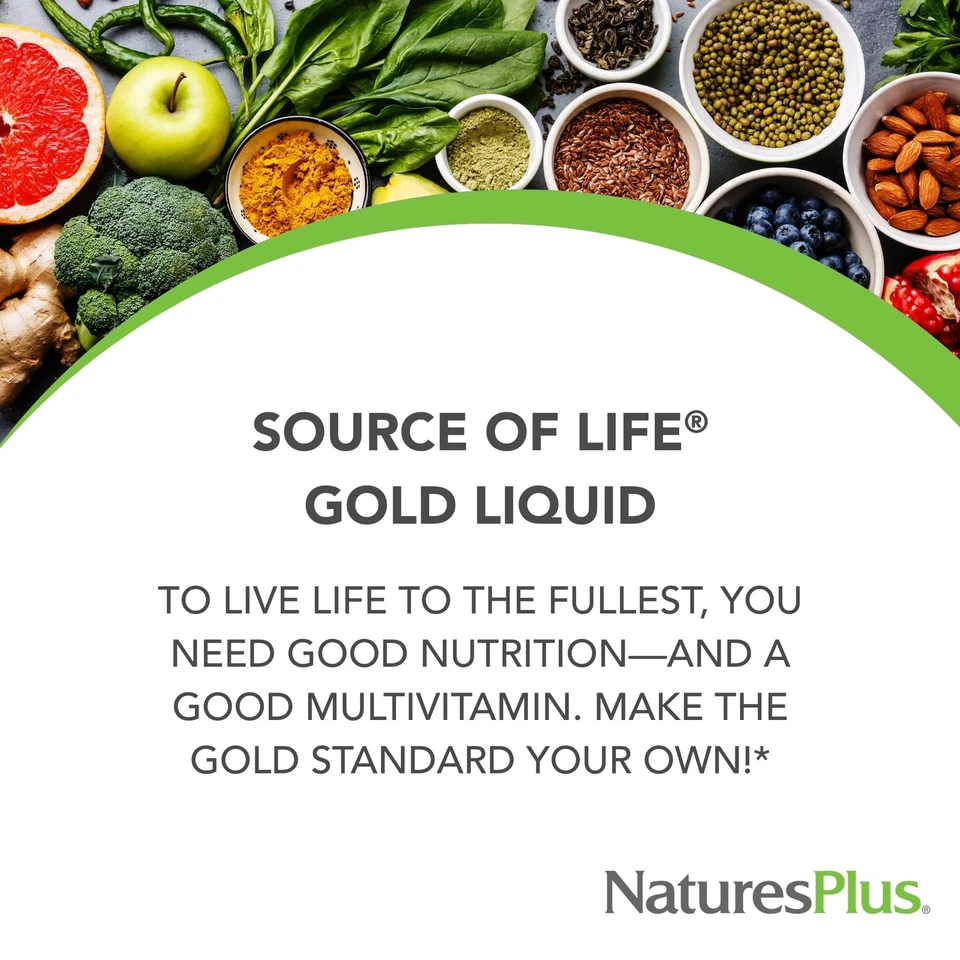 Suplemento multivitamínico líquido Nature's Plus Source of Life Gold 30 fl oz Foto 3 de 4