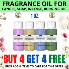 Fragrance Oil For DIY Candle Soap Burning Oil  Incense Lotion Cream Making 1oz.