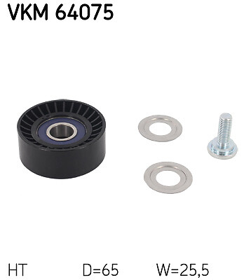 VKM 64075 SKF Tensioner Pulley, V-ribbed belt for MAZDA