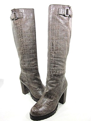 APEPAZZA, NASSAU KNEE-HIGH BOOT, WOMENS, RANCH MINK, US 10M, NEW/ DISPLAY