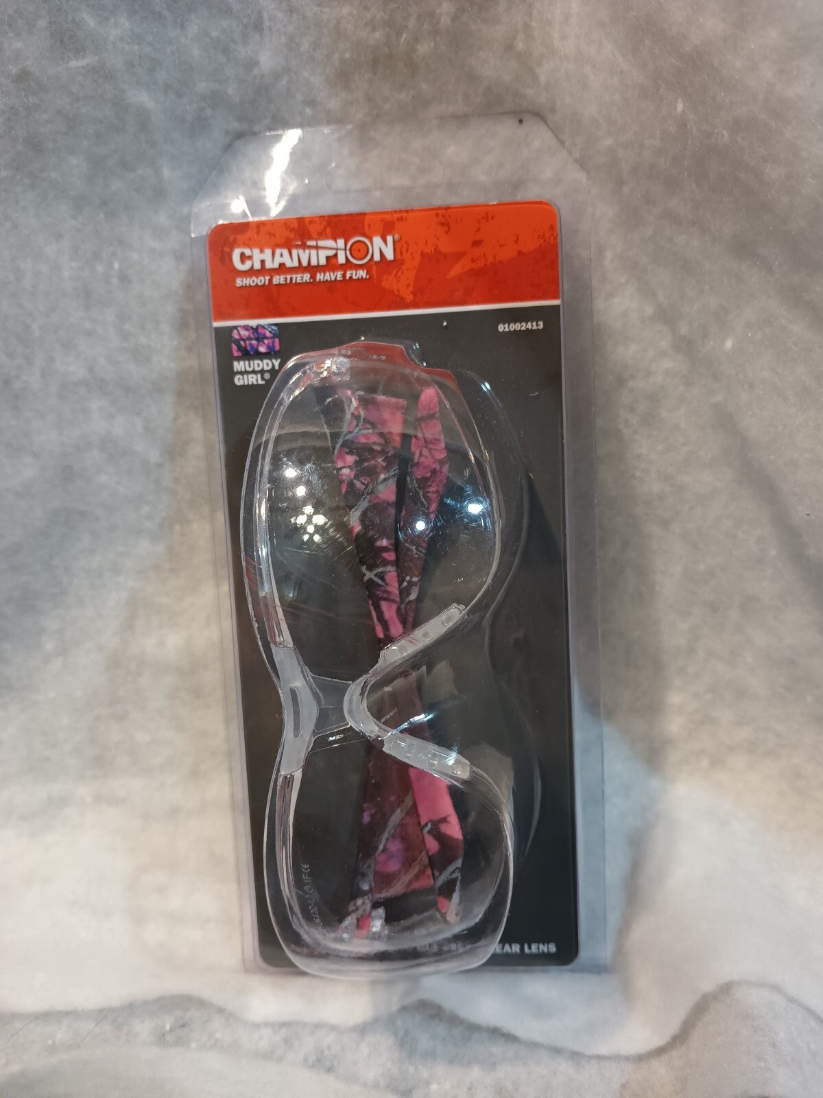 Ballistic Shooting Glasses Pink Camouflage Arms Are Muddy Girl Design for Safety and Style