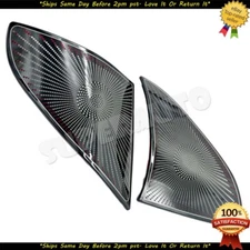 Fits Tesla Model 3 Interior BLACK CHROME Trianglar Speaker Cover Overlay Mesh
