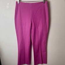 A New Day Womens High Rise Kick Flare Pull On Pants Size 8 R Side Zip Purple