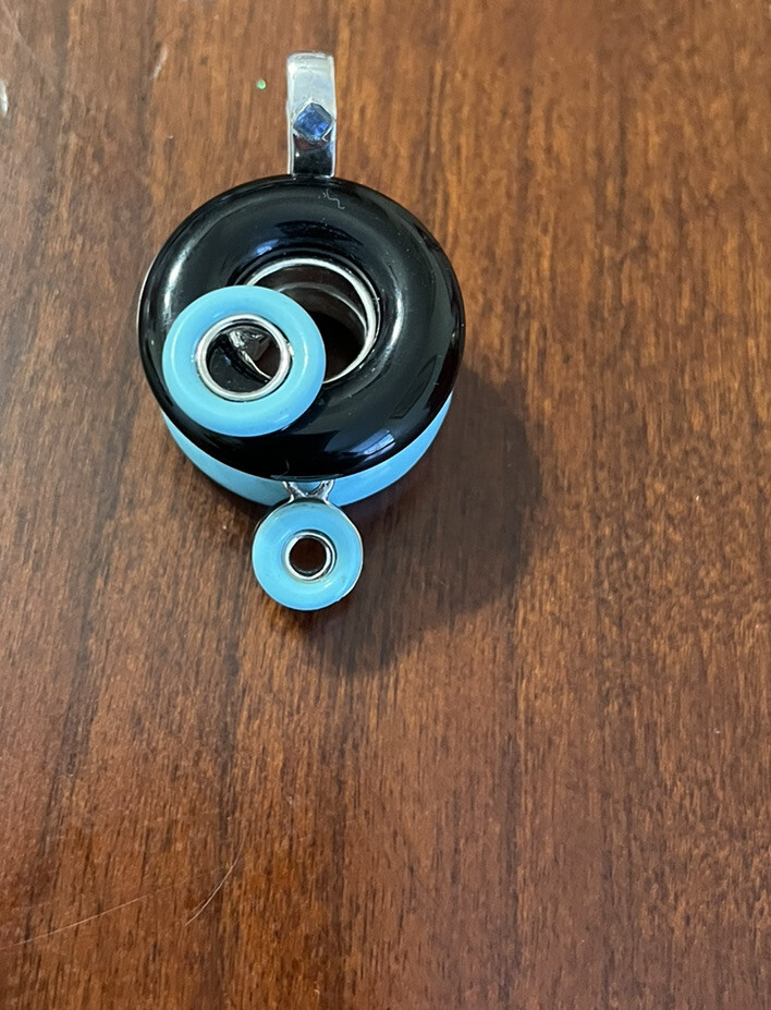 925 Sterling Silver  4 Circle Split pendant - image 1