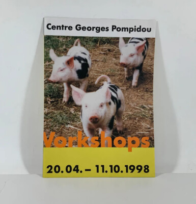Vintage Sponsored by VITRA 1998 CENTRE GEORGES POMPIDOU Workshop Schedule Poster