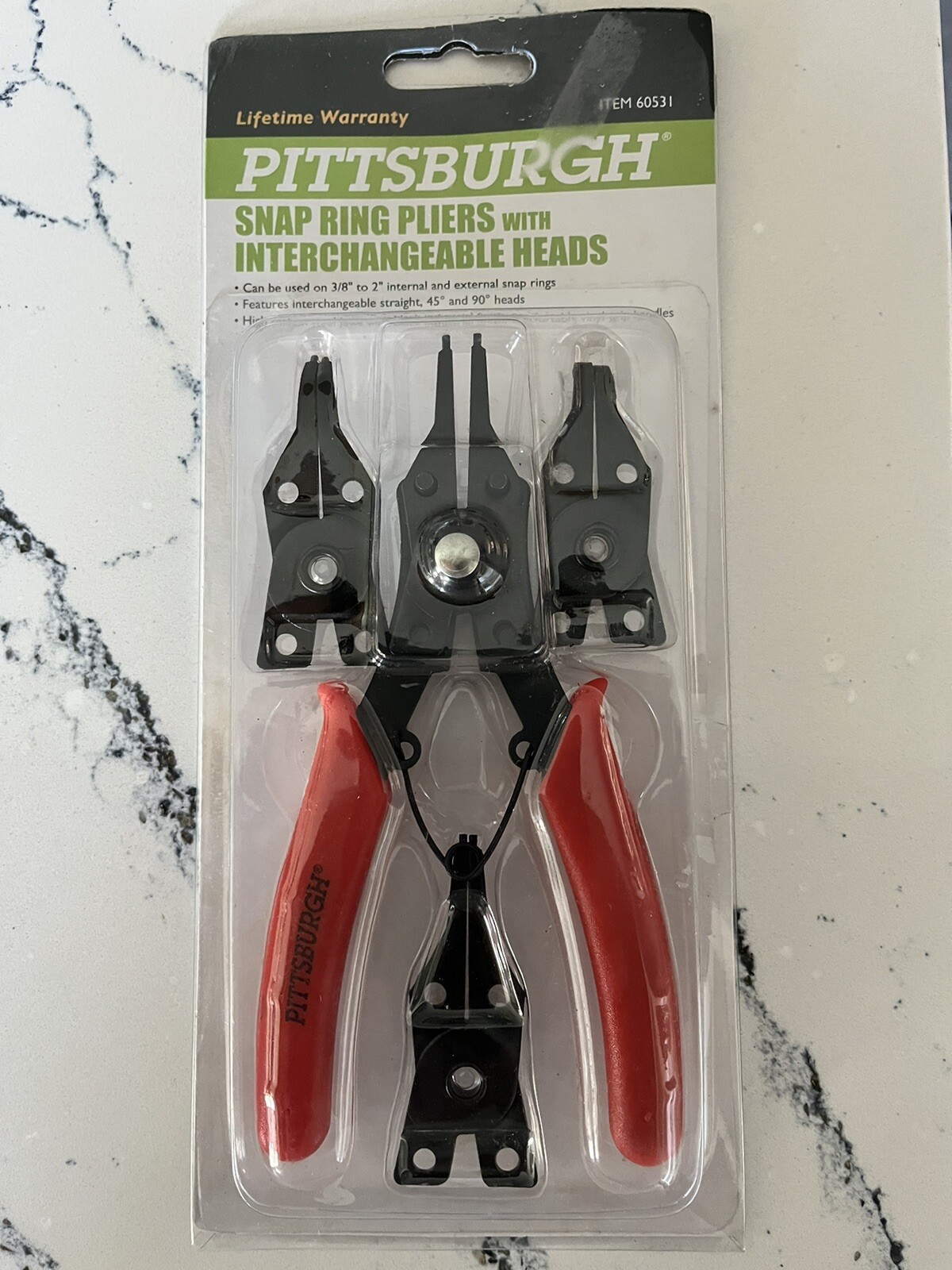Pittsburgh Snap Ring Pliers with Interchangeable Heads Item 60531 eBay