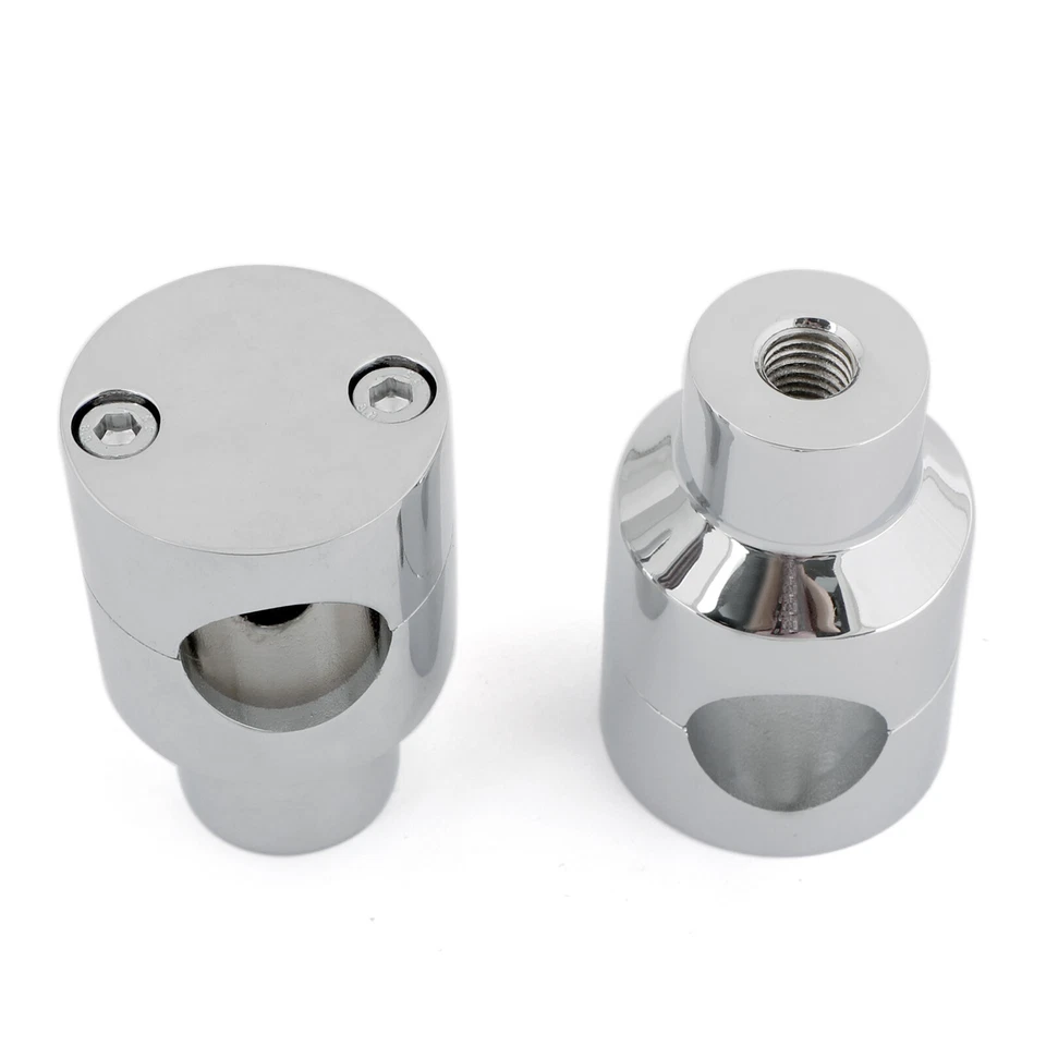 2" Handlebar Risers For VN 900 Yamaha V-Star Road Star Honda VTX Suzuki Chrome Foto 4 de 4