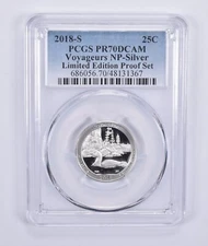 2018-S Quarter Silver Voyageurs Limited Edition Set PR70 PCGS