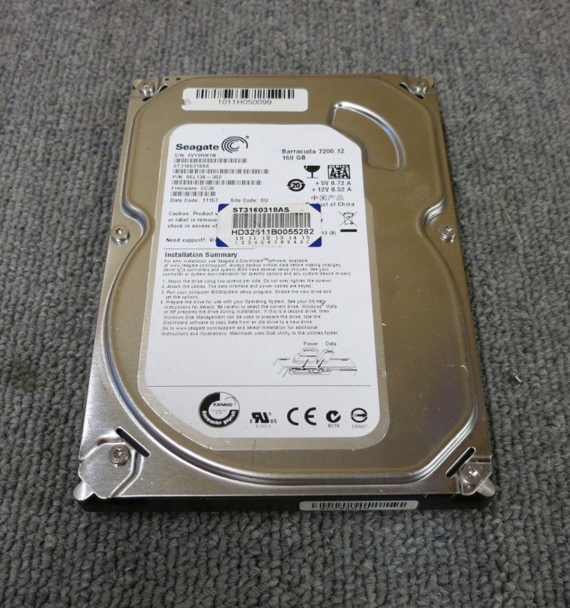Seagate ST3160318AS 9SL13A-302 Barracuda 160GB 7200RPM 8MB 3.5"" SATA-300 HDD