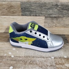 Zapato Mandaloriano Heelys Split Unisex Niños Talla 7 Plateado Verde Marino Zapatilla con Cordones