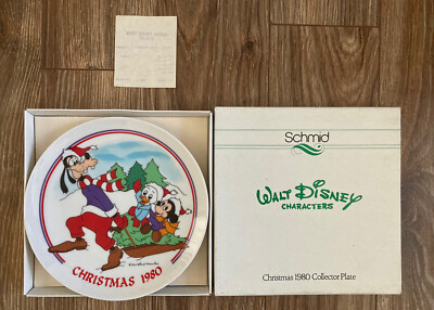 Schmid Walt Disney Collectible Christmas Plate 1980 8153/15000