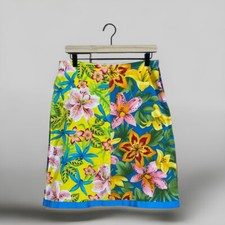 Vintage 90s Y2K Tommy Hilfiger Bright Floral Straight Skirt Size 8