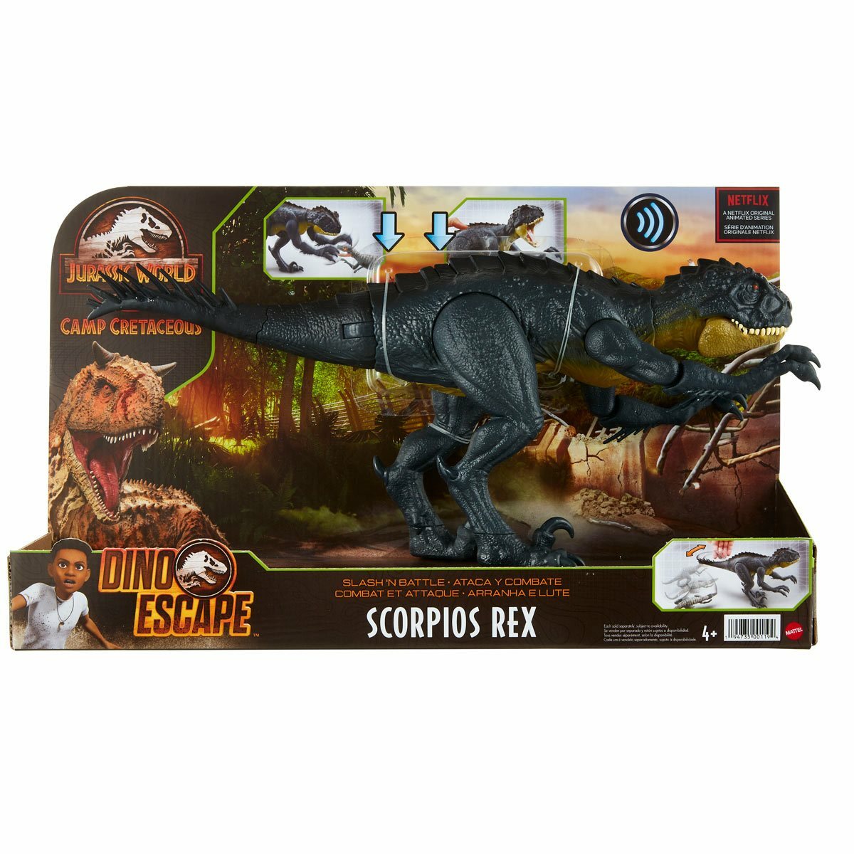 Jurassic World Slash 'n Battle Stinger Dino Scorpios Rex Figure
