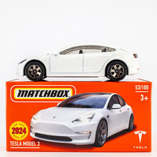 2024 Matchbox Power Grabs 53 Tesla Model 3 PEARL WHITE  FSB