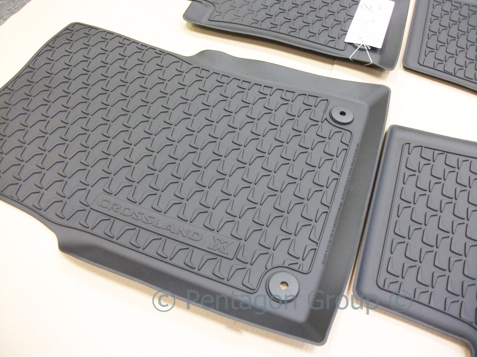 New Genuine Vauxhall Crossland X Black Rubber Floor Mats Set Of 4