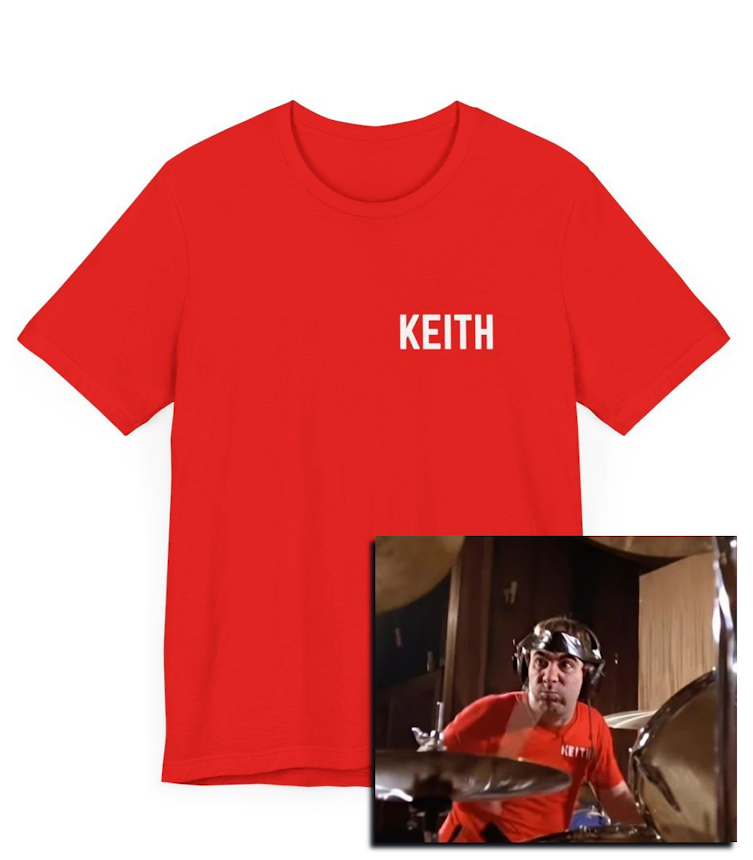 Keith Classic Rock T-Shirt, Red, Keith Moon, Keith Richards, The