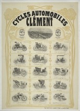 AUTO CYCLES CléMENT Rcgu-POSTER 50x70cm d'une AFFICHE VINTAGE