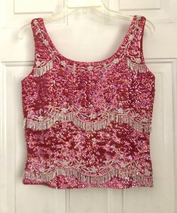 hot pink sequin top