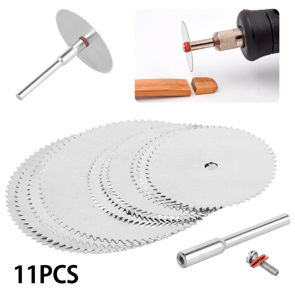 11pcs Circular Saw Blade Disc Mini Drill Wood Cutting For Dremel Rotary Tool CV